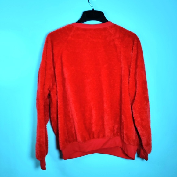 Disney Mickey Mouse Modern Lux Jerry Leigh Plush Sequin Red Sweater L Nostalgic - Picture 6 of 14